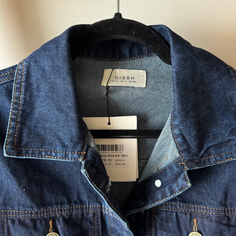 DISSH Dark Blue Denim Mini Dress - Picture 3 of 6